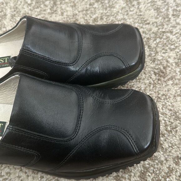 Feet First Black Leather Slides Mules 36 - Picture 3 of 7